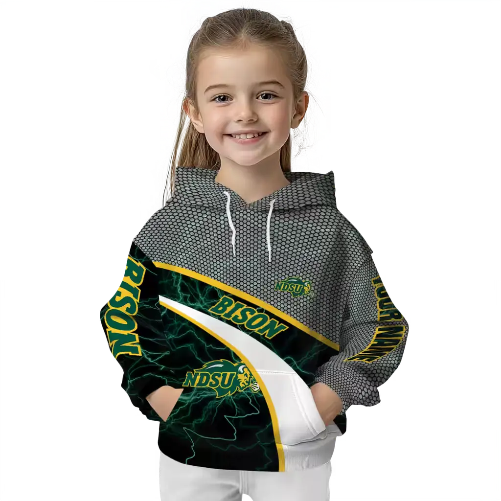 personalized north dakota state bison hexagonal mesh green black gray hoodie top rated personalized north dakota state bison hexagonal mesh green black gray hoodie top rated