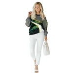 personalized north dakota state bison hexagonal mesh green black gray hoodie best selling