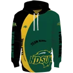personalized north dakota state bison minimalist design green black hoodie best selling