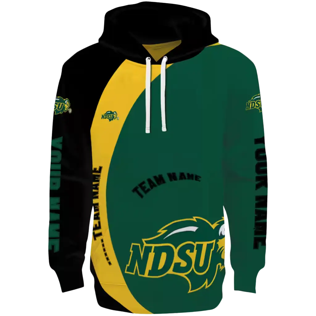 personalized north dakota state bison minimalist design green black hoodie best selling personalized north dakota state bison minimalist design green black hoodie best selling