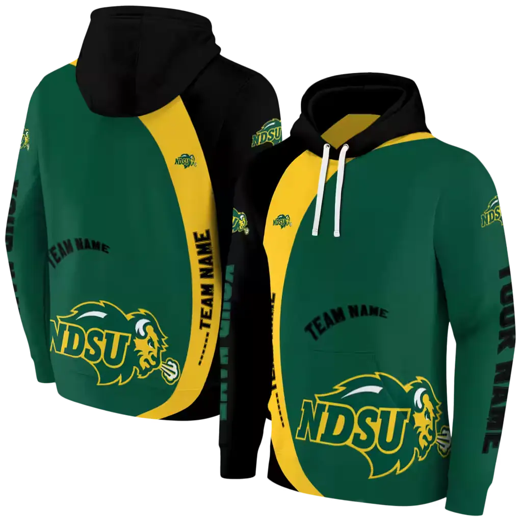 personalized north dakota state bison minimalist design green black hoodie fashion forward personalized north dakota state bison minimalist design green black hoodie fashion forward