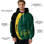 personalized north dakota state bison minimalist design green black hoodie best selling