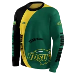 personalized north dakota state bison minimalist design green black hoodie best selling