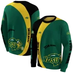 personalized north dakota state bison minimalist design green black hoodie best selling