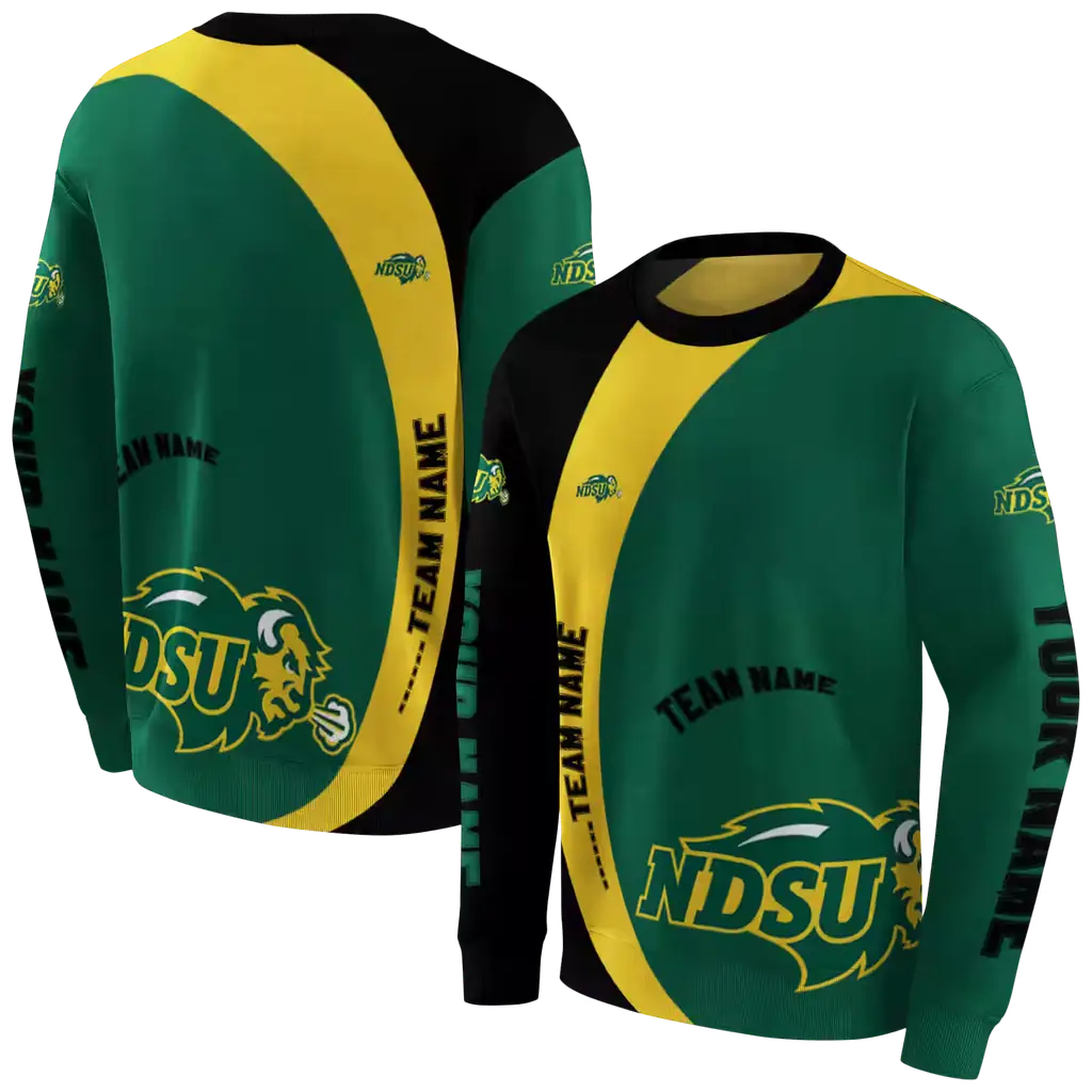 personalized north dakota state bison minimalist design green black hoodie premium grade personalized north dakota state bison minimalist design green black hoodie premium grade