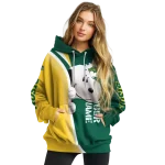 personalized north dakota state bison peeking snoopy green hoodie best selling