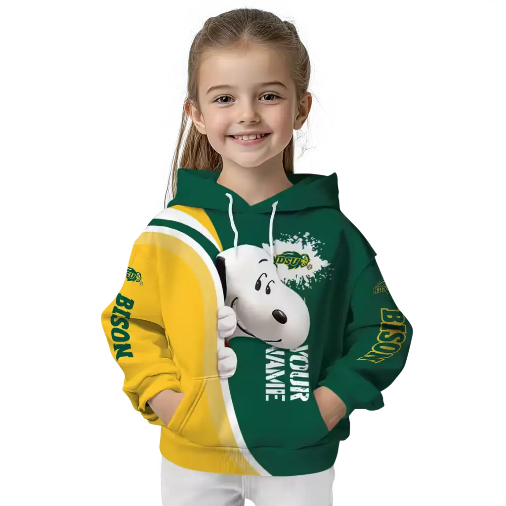 personalized north dakota state bison peeking snoopy green hoodie top rated personalized north dakota state bison peeking snoopy green hoodie top rated