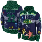 personalized north dakota state bison spongebob patrick star green navy hoodie best selling
