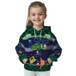 personalized north dakota state bison spongebob patrick star green navy hoodie best selling