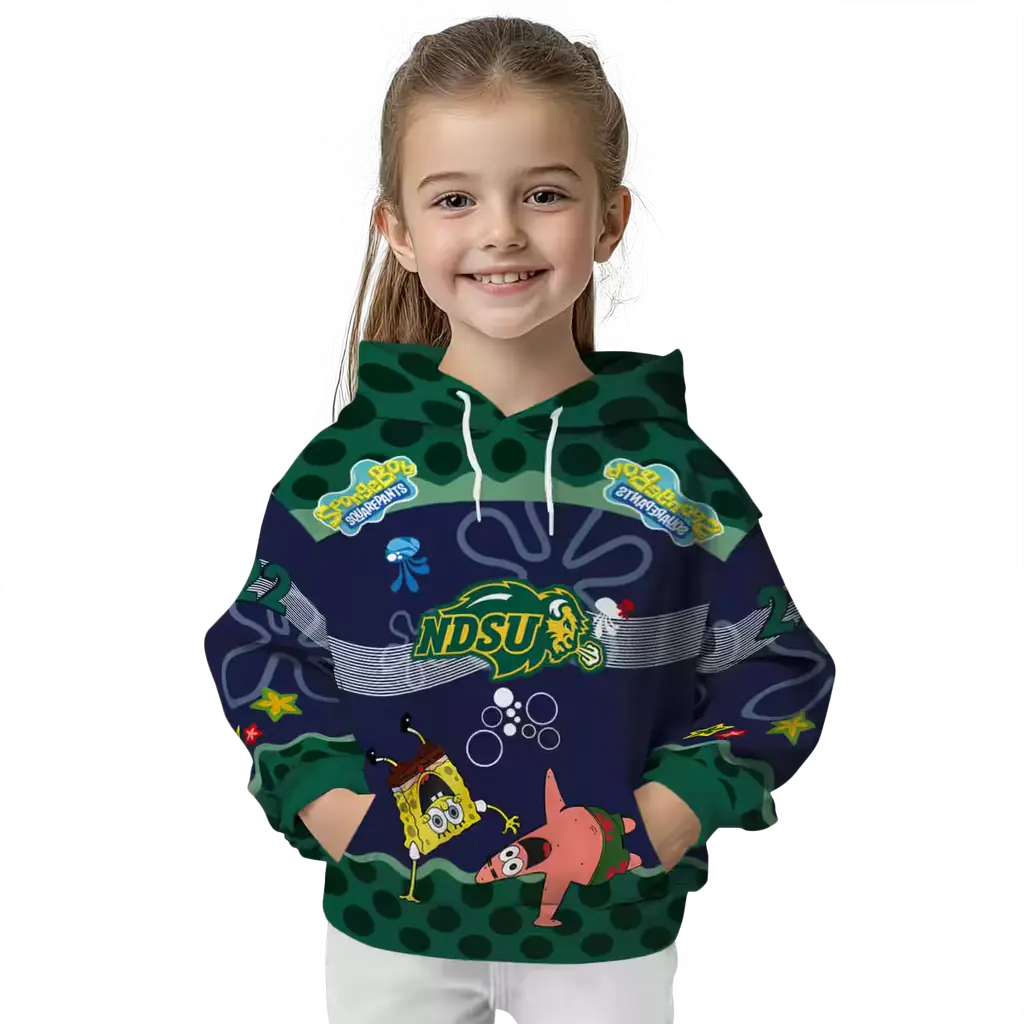 personalized north dakota state bison spongebob patrick star green navy hoodie top rated personalized north dakota state bison spongebob patrick star green navy hoodie top rated