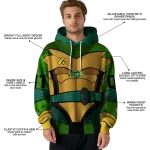 personalized north dakota state bison superhero armor green hoodie best selling