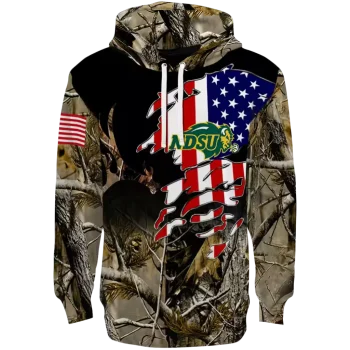 personalized north dakota state bison tree camo hoodie best selling