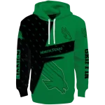 personalized north texas mean green abstract shape green hoodie best selling