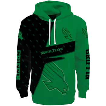 personalized north texas mean green abstract shape green hoodie best selling