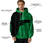 personalized north texas mean green abstract shape green hoodie best selling