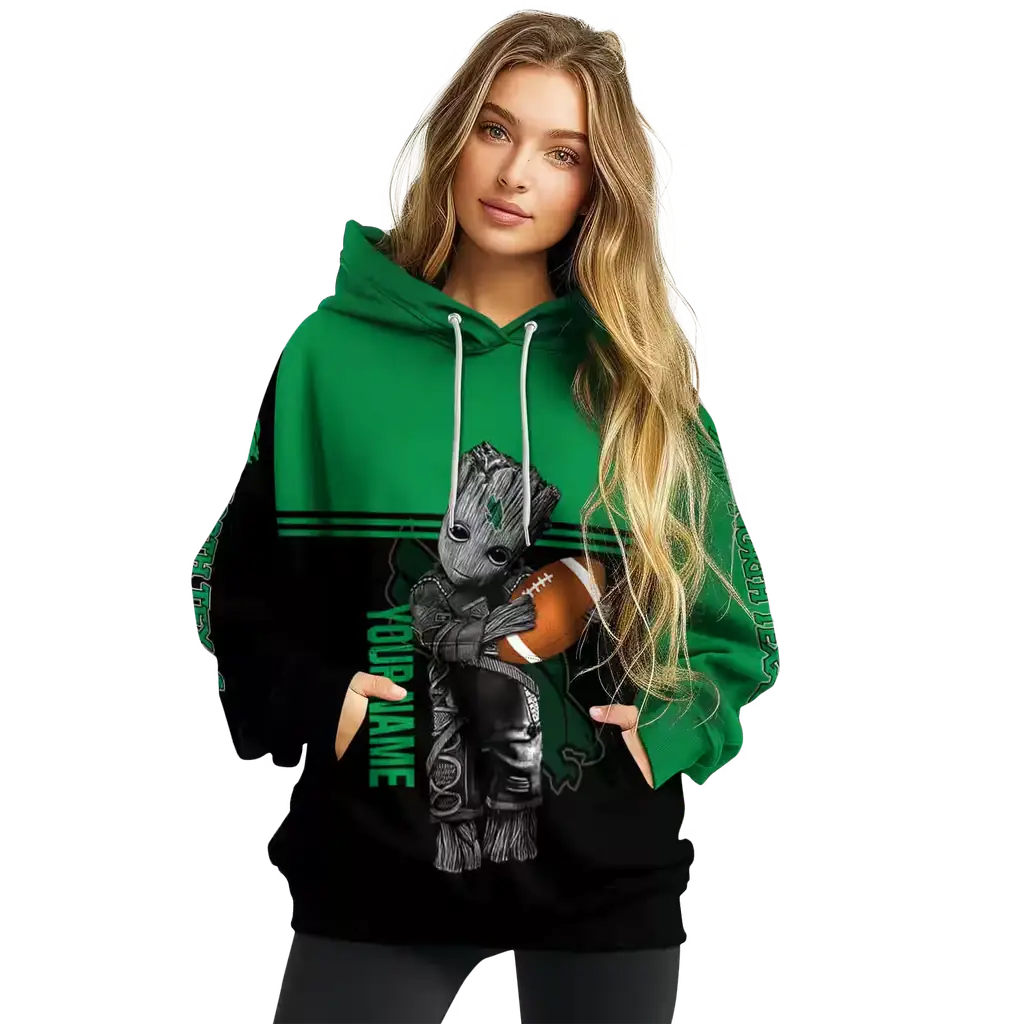 personalized north texas mean green baby groot green black hoodie high quality personalized north texas mean green baby groot green black hoodie high quality