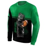 personalized north texas mean green baby groot green black hoodie best selling