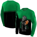 personalized north texas mean green baby groot green black hoodie best selling