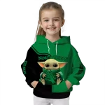 personalized north texas mean green baby yoda green black hoodie best selling
