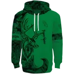 personalized north texas mean green deer silhouette green hoodie best selling