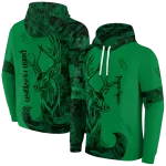personalized north texas mean green deer silhouette green hoodie best selling