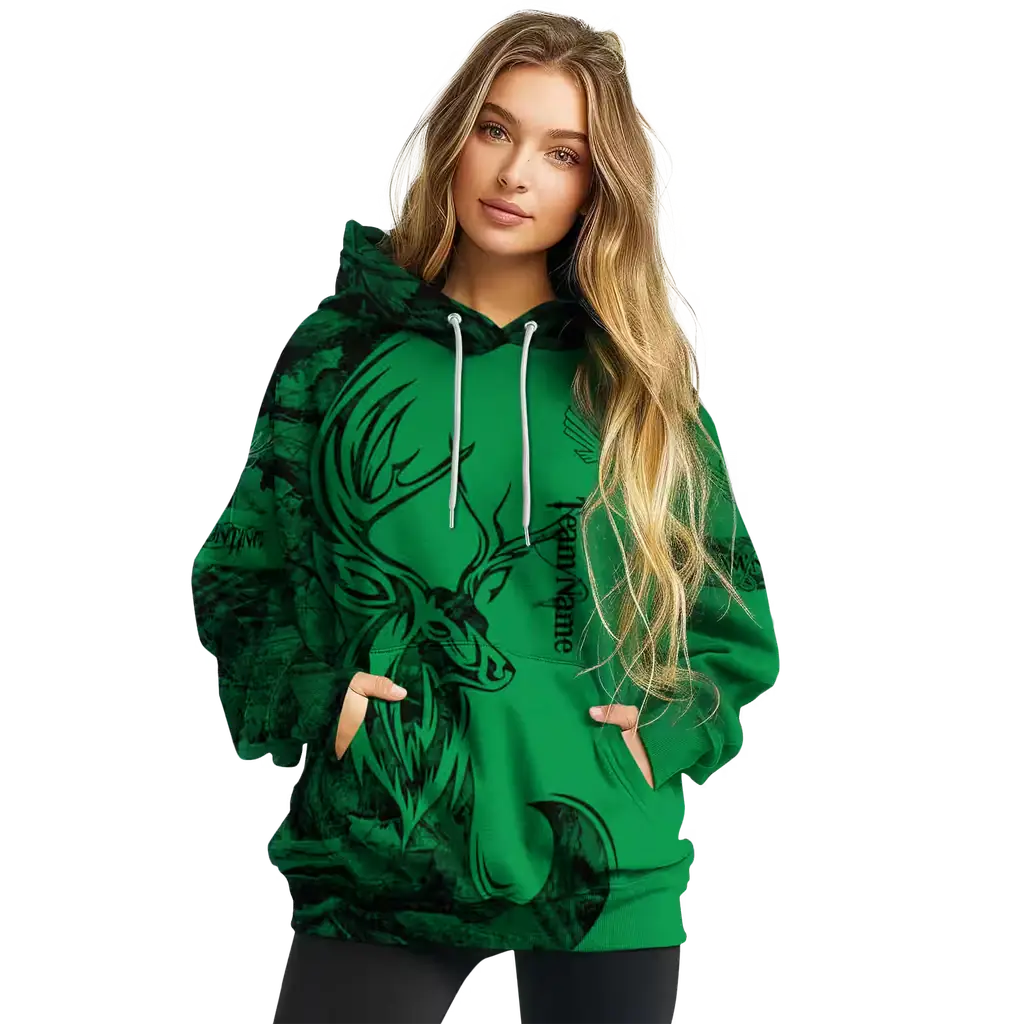 personalized north texas mean green deer silhouette green hoodie high quality personalized north texas mean green deer silhouette green hoodie high quality