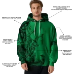 personalized north texas mean green deer silhouette green hoodie best selling