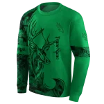 personalized north texas mean green deer silhouette green hoodie best selling