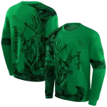 personalized north texas mean green deer silhouette green hoodie best selling