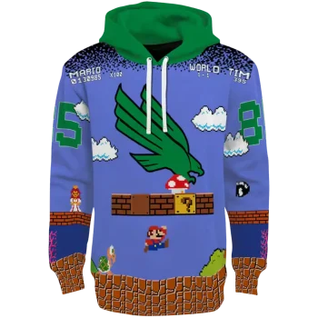 personalized north texas mean green mario blue black hoodie best selling