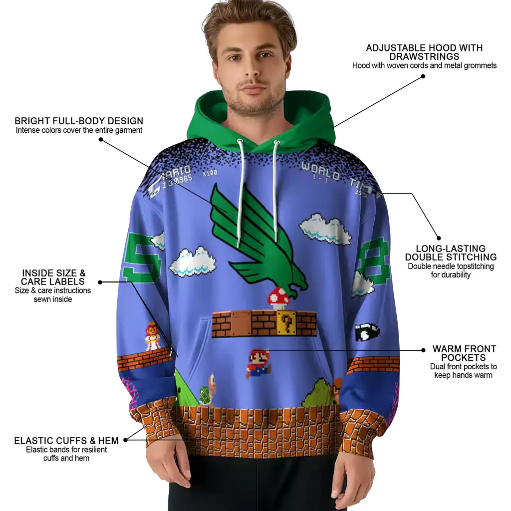 personalized north texas mean green mario blue black hoodie latest model personalized north texas mean green mario blue black hoodie latest model