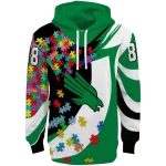 personalized north texas mean green puzzle pieces green hoodie best selling
