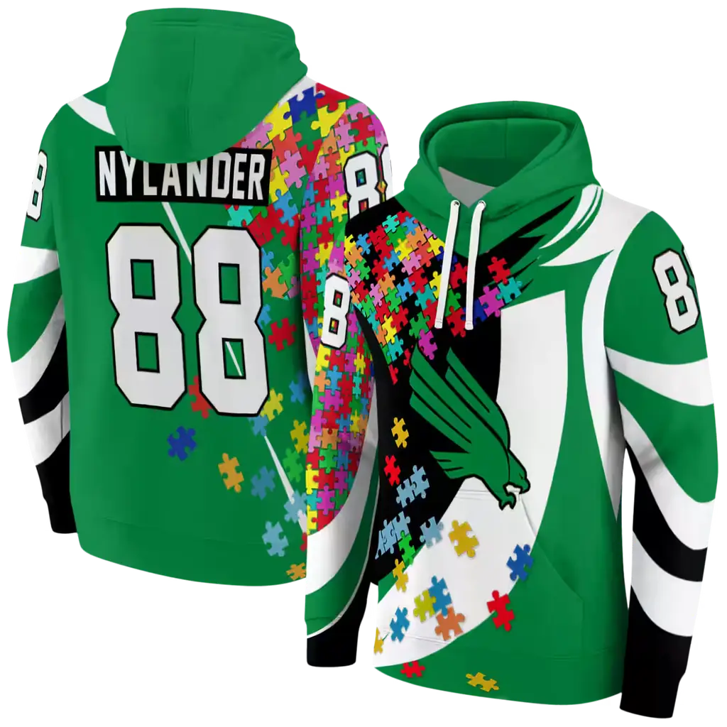 personalized north texas mean green puzzle pieces green hoodie fashion forward personalized north texas mean green puzzle pieces green hoodie fashion forward