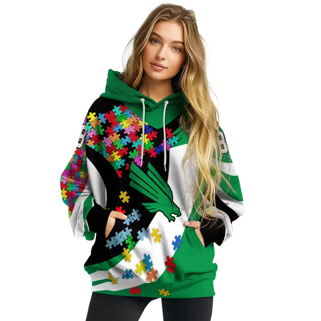 personalized north texas mean green puzzle pieces green hoodie high quality personalized north texas mean green puzzle pieces green hoodie high quality