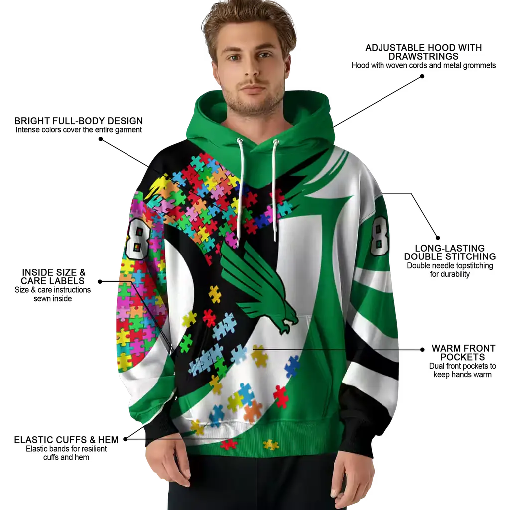 personalized north texas mean green puzzle pieces green hoodie latest model personalized north texas mean green puzzle pieces green hoodie latest model