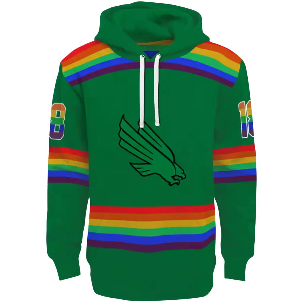 personalized north texas mean green rainbow stripes green hoodie best selling personalized north texas mean green rainbow stripes green hoodie best selling