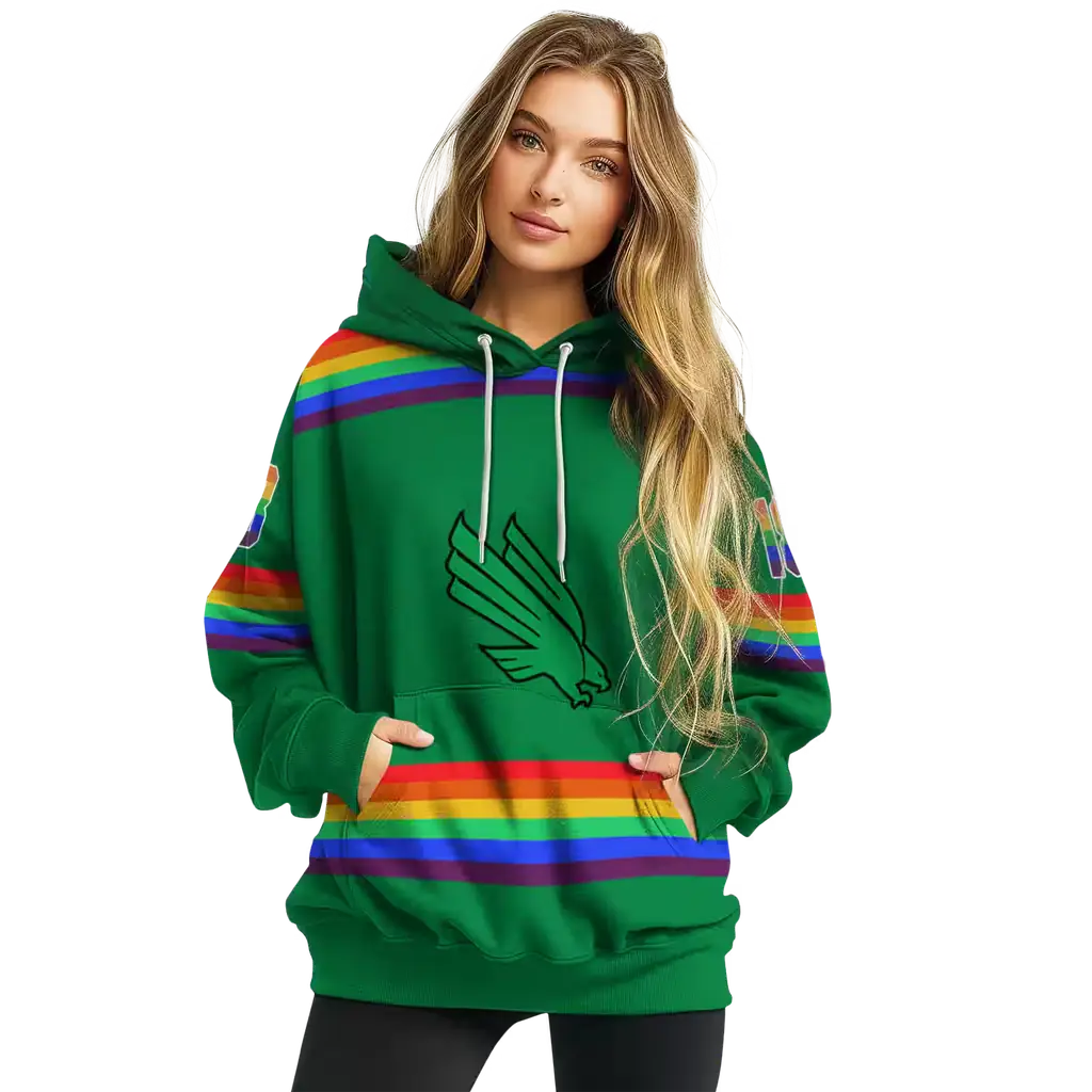 personalized north texas mean green rainbow stripes green hoodie high quality personalized north texas mean green rainbow stripes green hoodie high quality