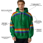 personalized north texas mean green rainbow stripes green hoodie best selling