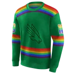 personalized north texas mean green rainbow stripes green hoodie best selling