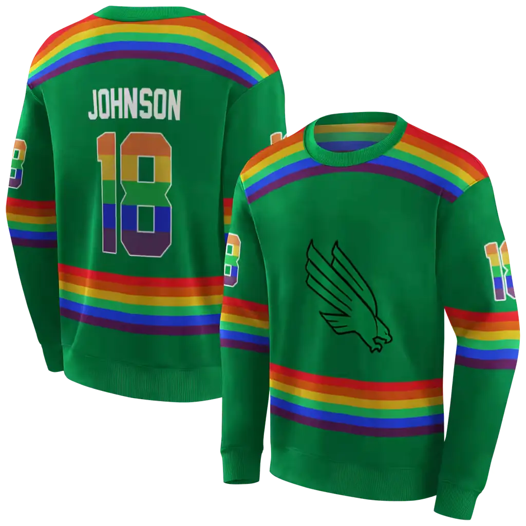 personalized north texas mean green rainbow stripes green hoodie premium grade personalized north texas mean green rainbow stripes green hoodie premium grade