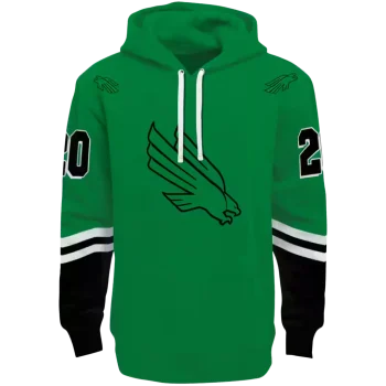 personalized north texas mean green striped sleeves green hoodie best selling