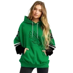 personalized north texas mean green striped sleeves green hoodie best selling
