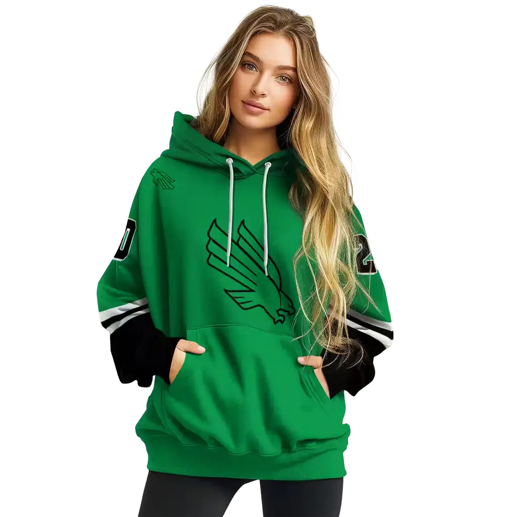 personalized north texas mean green striped sleeves green hoodie high quality personalized north texas mean green striped sleeves green hoodie high quality