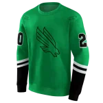 personalized north texas mean green striped sleeves green hoodie best selling