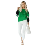 personalized north texas mean green striped sleeves green hoodie best selling