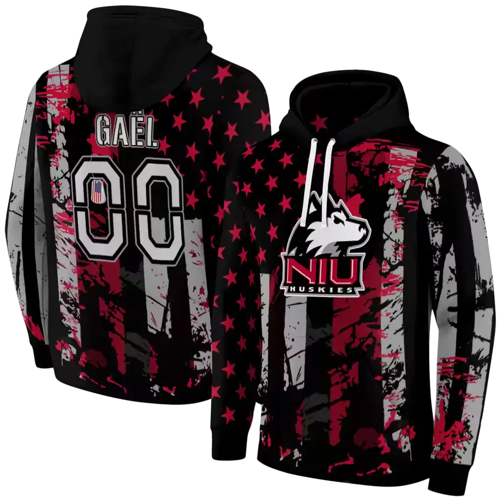 personalized northern illinois huskies distressed flag red black hoodie fashion forward personalized northern illinois huskies distressed flag red black hoodie fashion forward