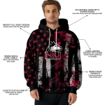 personalized northern illinois huskies distressed flag red black hoodie best selling