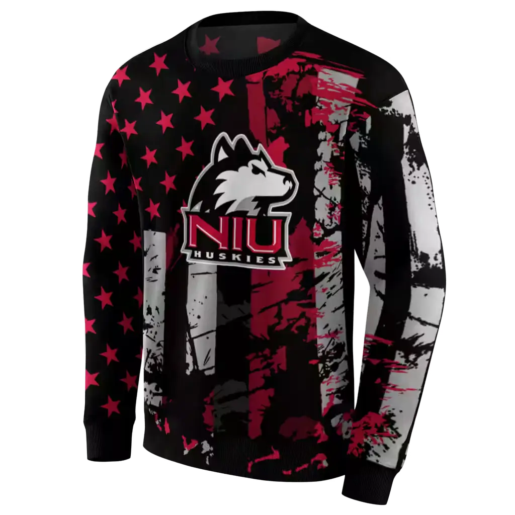 personalized northern illinois huskies distressed flag red black hoodie new arrival personalized northern illinois huskies distressed flag red black hoodie new arrival