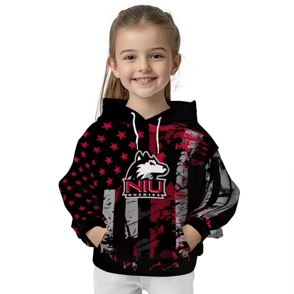personalized northern illinois huskies distressed flag red black hoodie top rated personalized northern illinois huskies distressed flag red black hoodie top rated