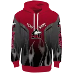 personalized northern illinois huskies flame design red hoodie best selling